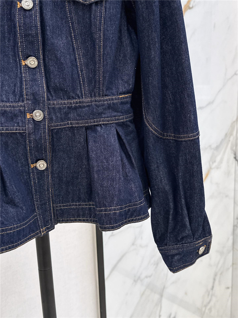 D10r waist round neck denim jacket replica designer clothes