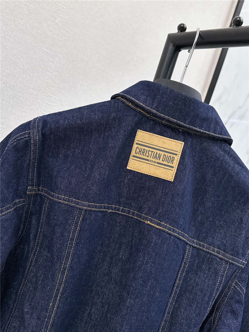D10r puff sleeve lapel denim jacket replica clothes