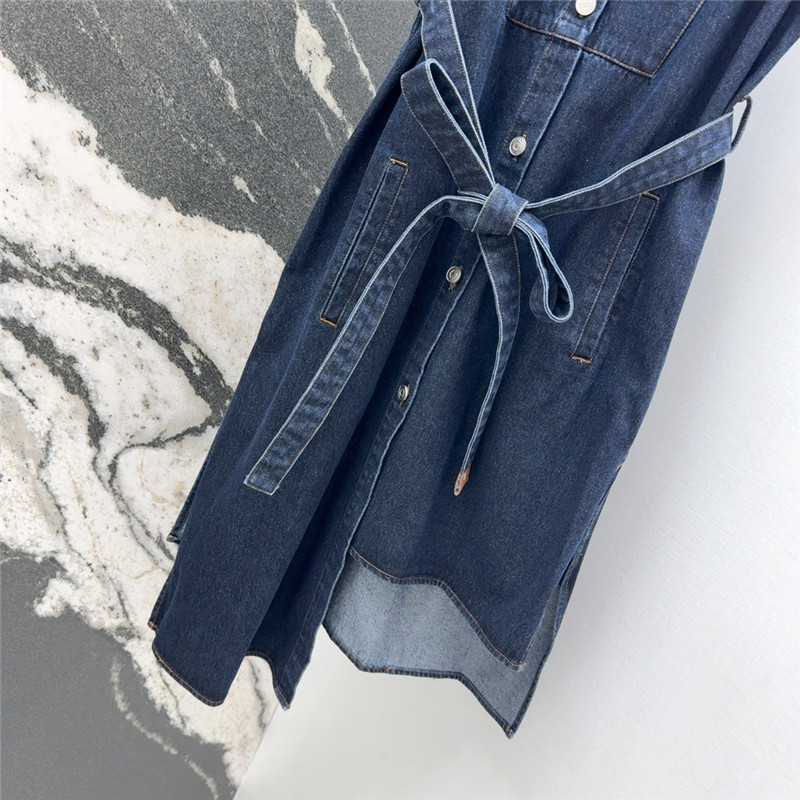 L0ew* vintage washed denim dress replica clothes