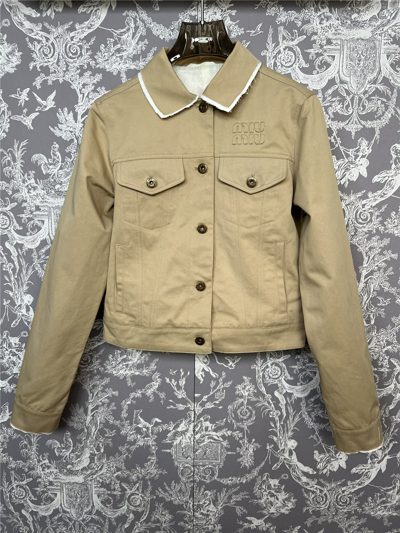 M1um1u lapel jacket replica designer clothes