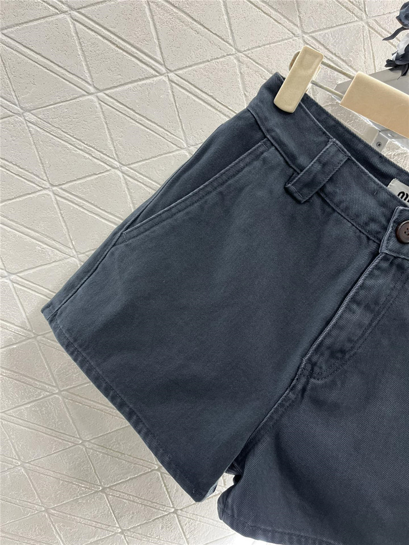 M1um1u washed denim shorts replica d&g clothing