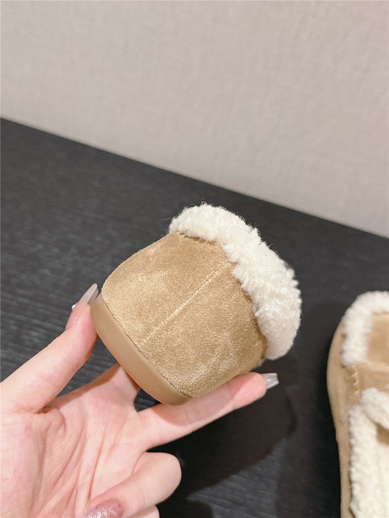 Miu Miu Shearling Chalk Suede Driving Shoes
