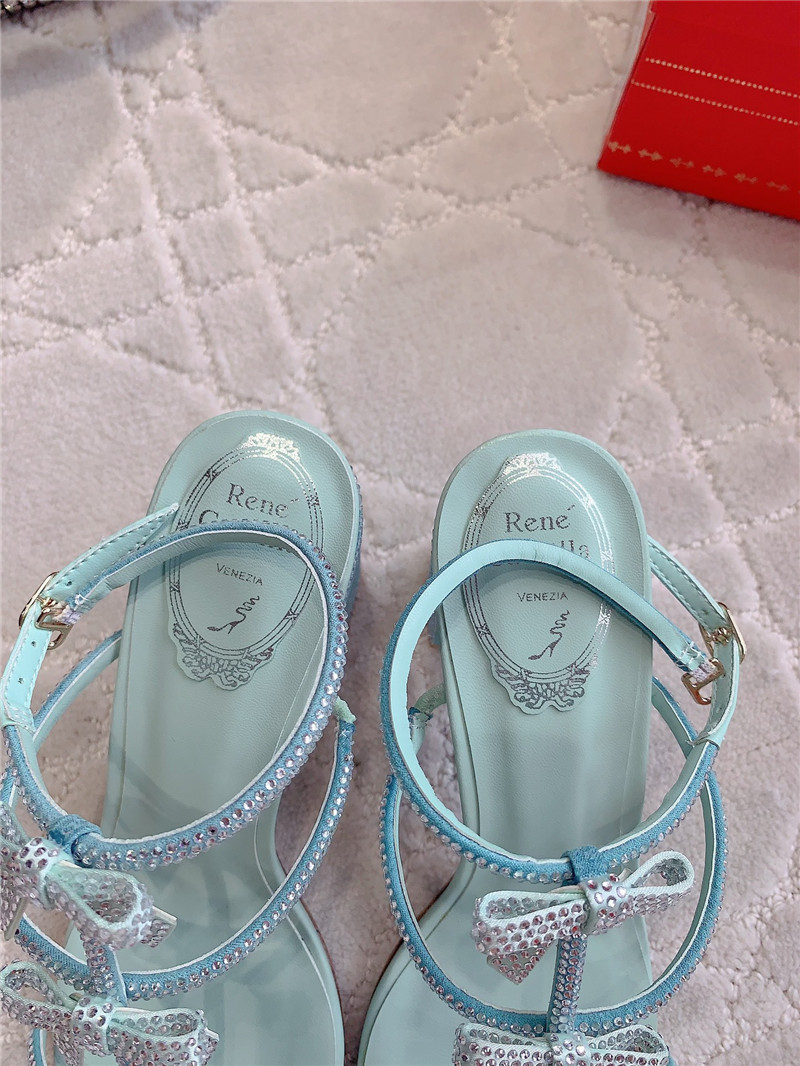 Rene Caovilla Jeweled Caterina Blue Sandals