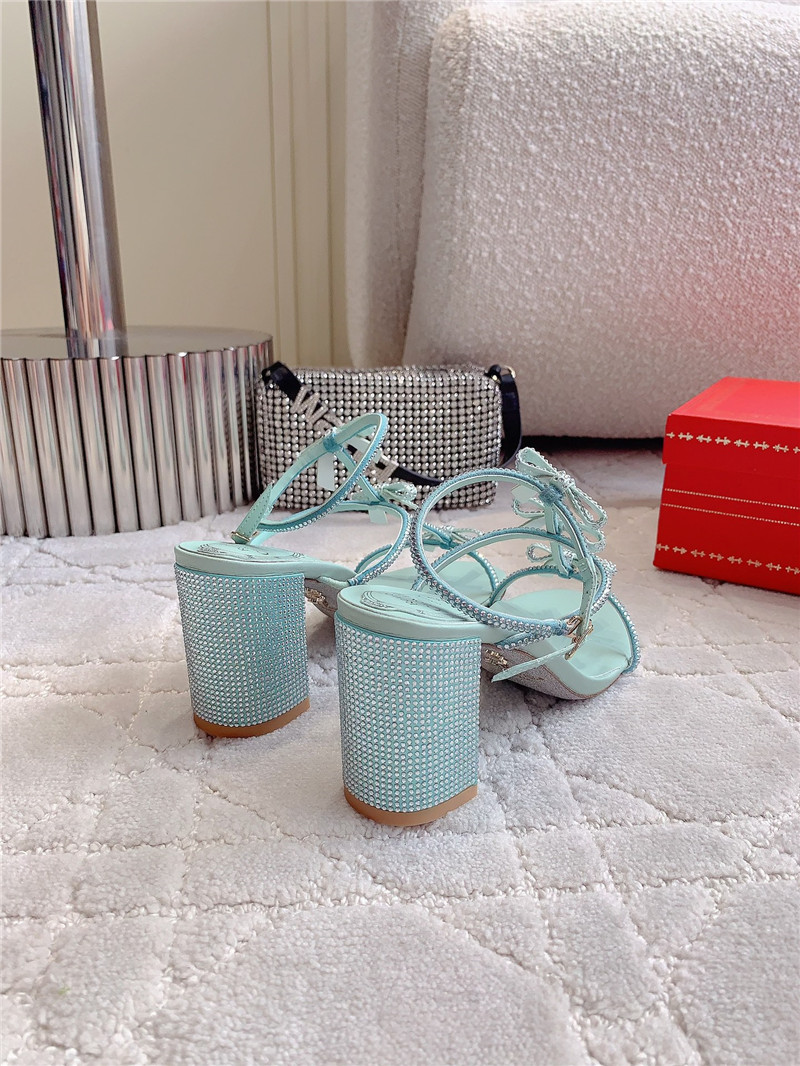 Rene Caovilla Jeweled Caterina Blue Sandals