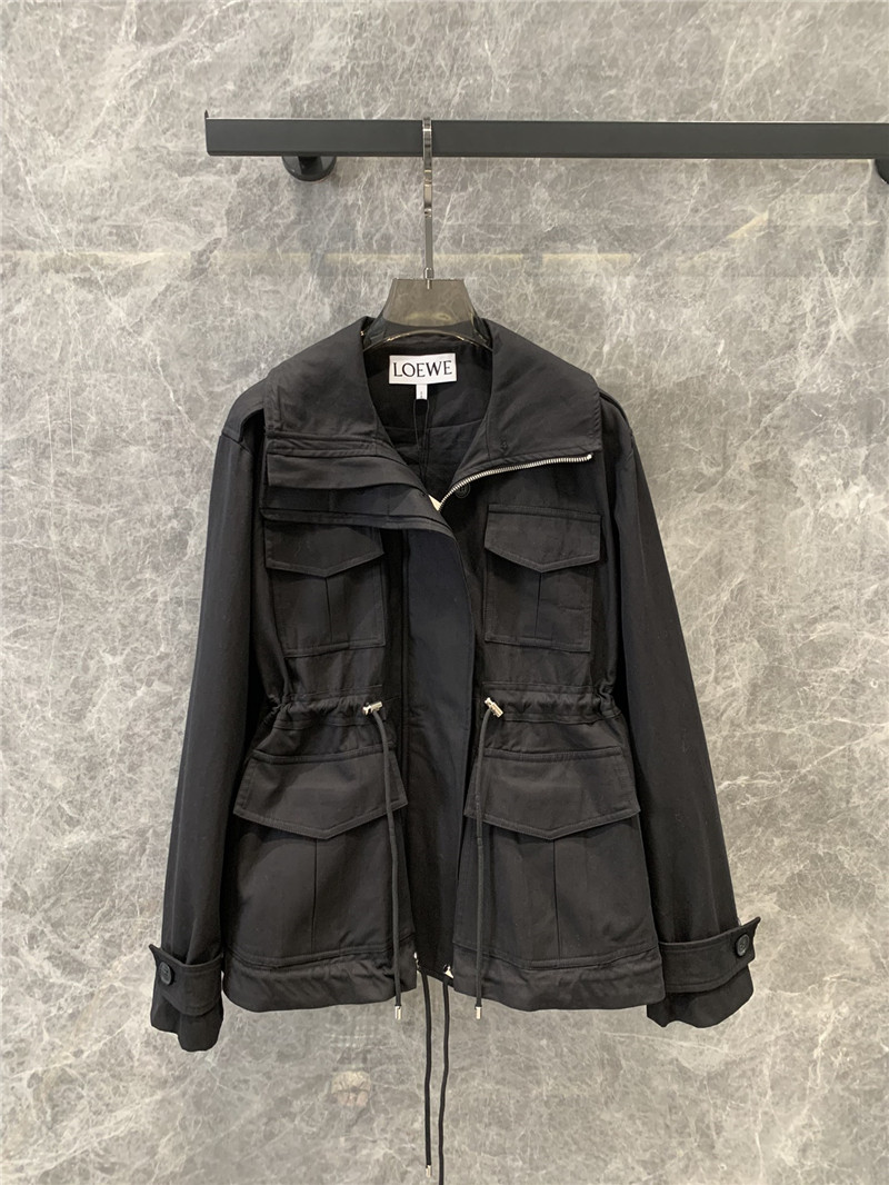 L0ew* drawstring four pocket design jacket replica clothes