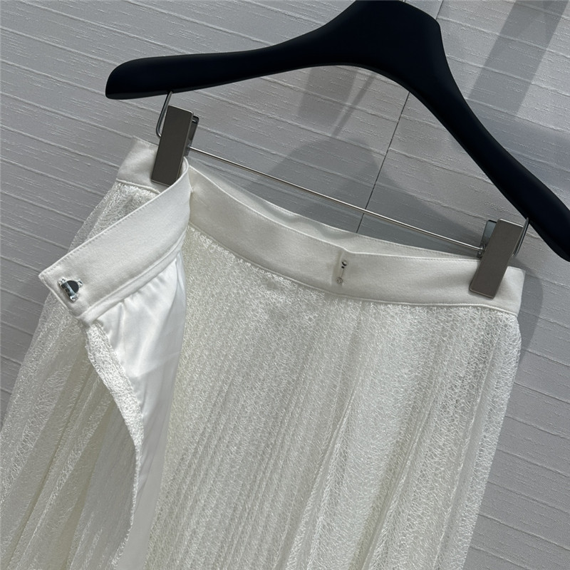 D10r hollow lace pleated long skirt replica d&g clothing