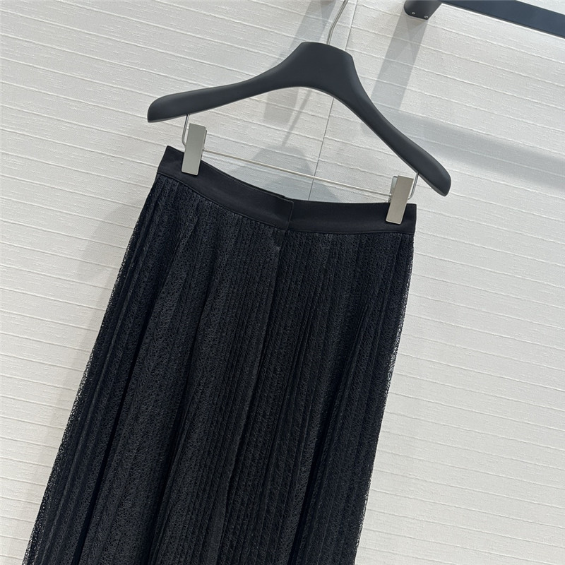 D10r hollow lace pleated long skirt replica d&g clothing
