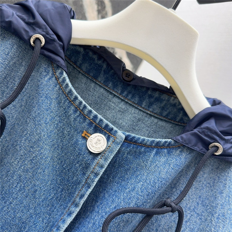 Moncler vintage washed denim jacket replica clothes