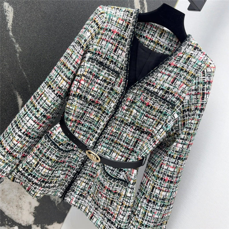 Ch**el colorful tweed coat replica clothing sites