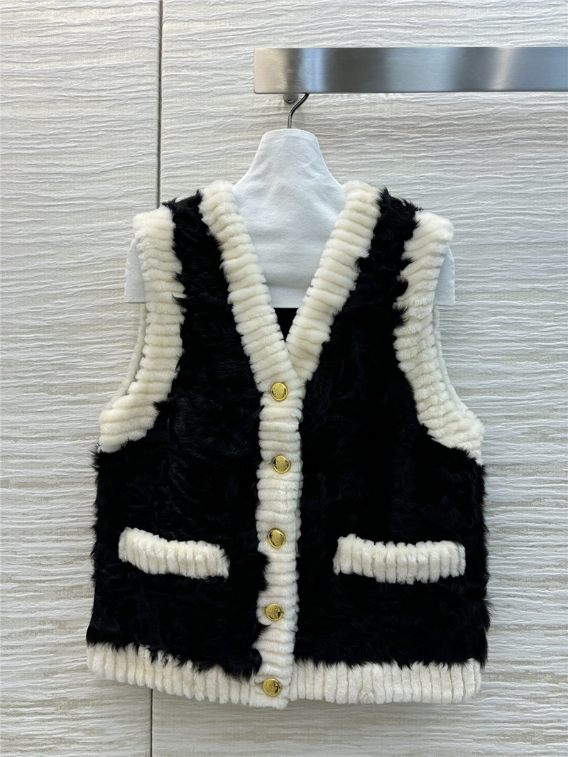 Pra*a v-neck vest jacket replica clothing sites