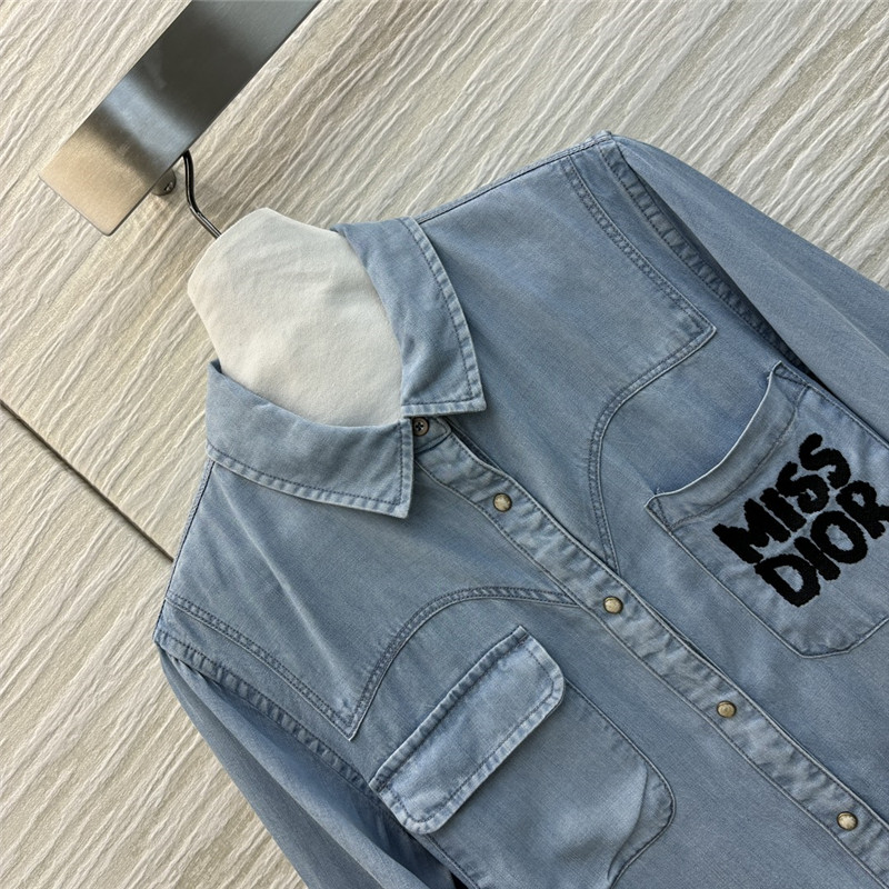 D10r washed blue denim shirt replica d&g clothing