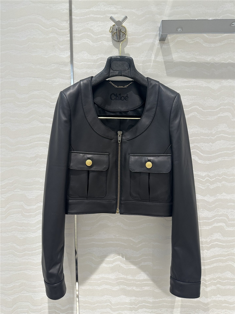 Chloé short lambskin jacket replica clothes