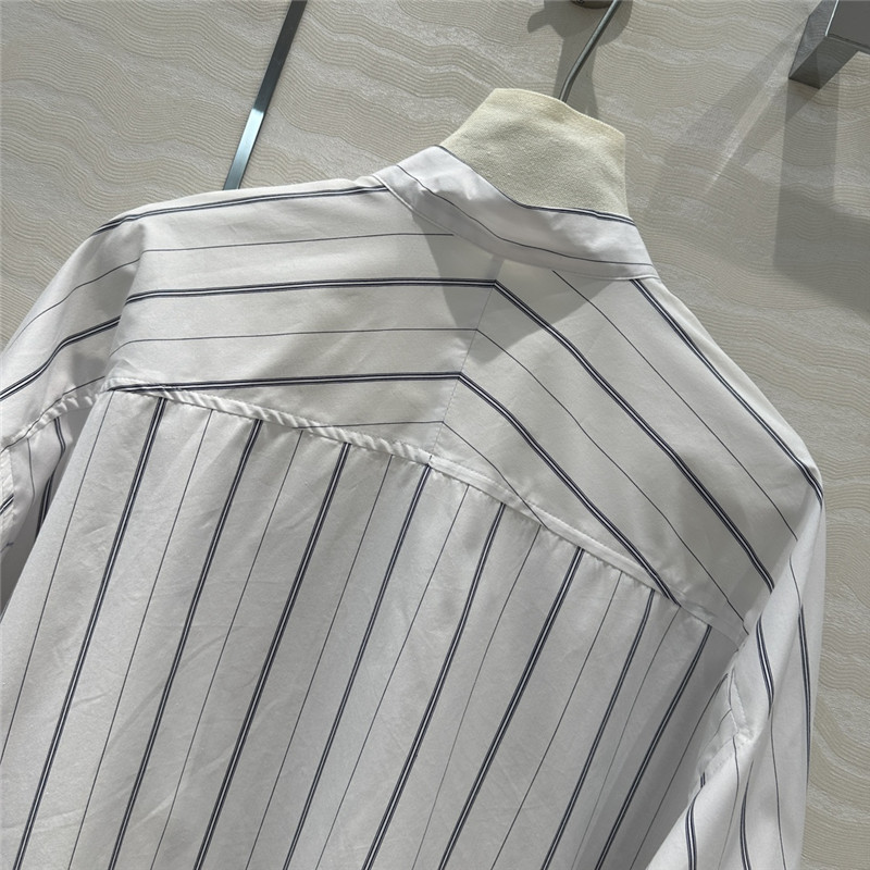 L0ew* metal button decorative striped large shirt replica clothes