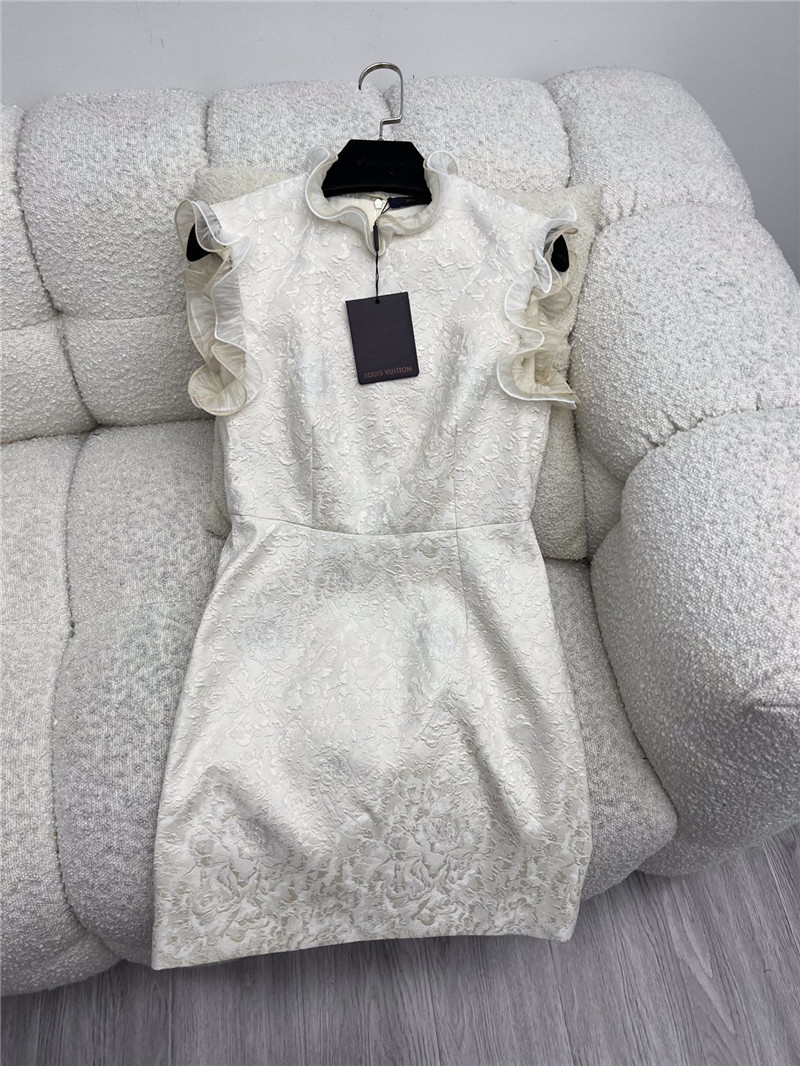 l0vis Vvtt0n lv ruffle jacquard dress replica clothes