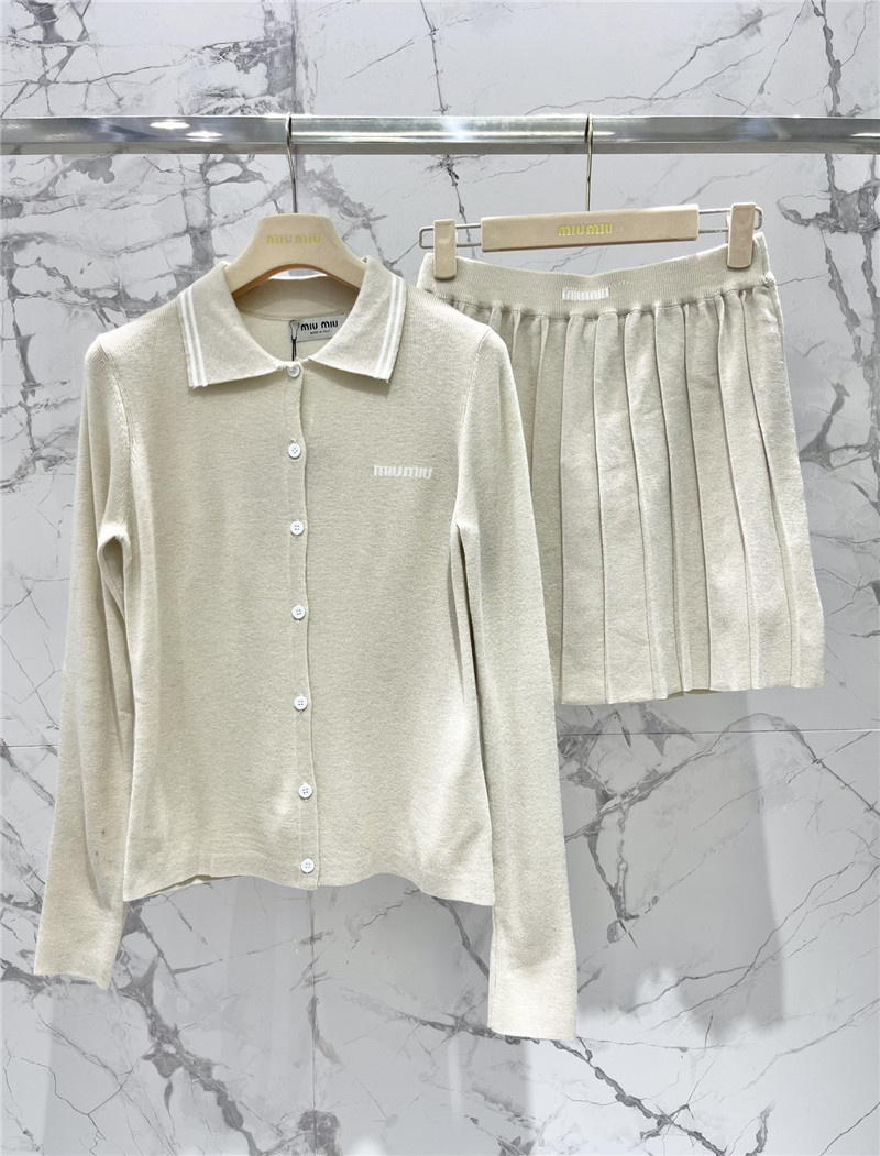 M1um1u colorblock wool knitted cardigan replica clothing sites