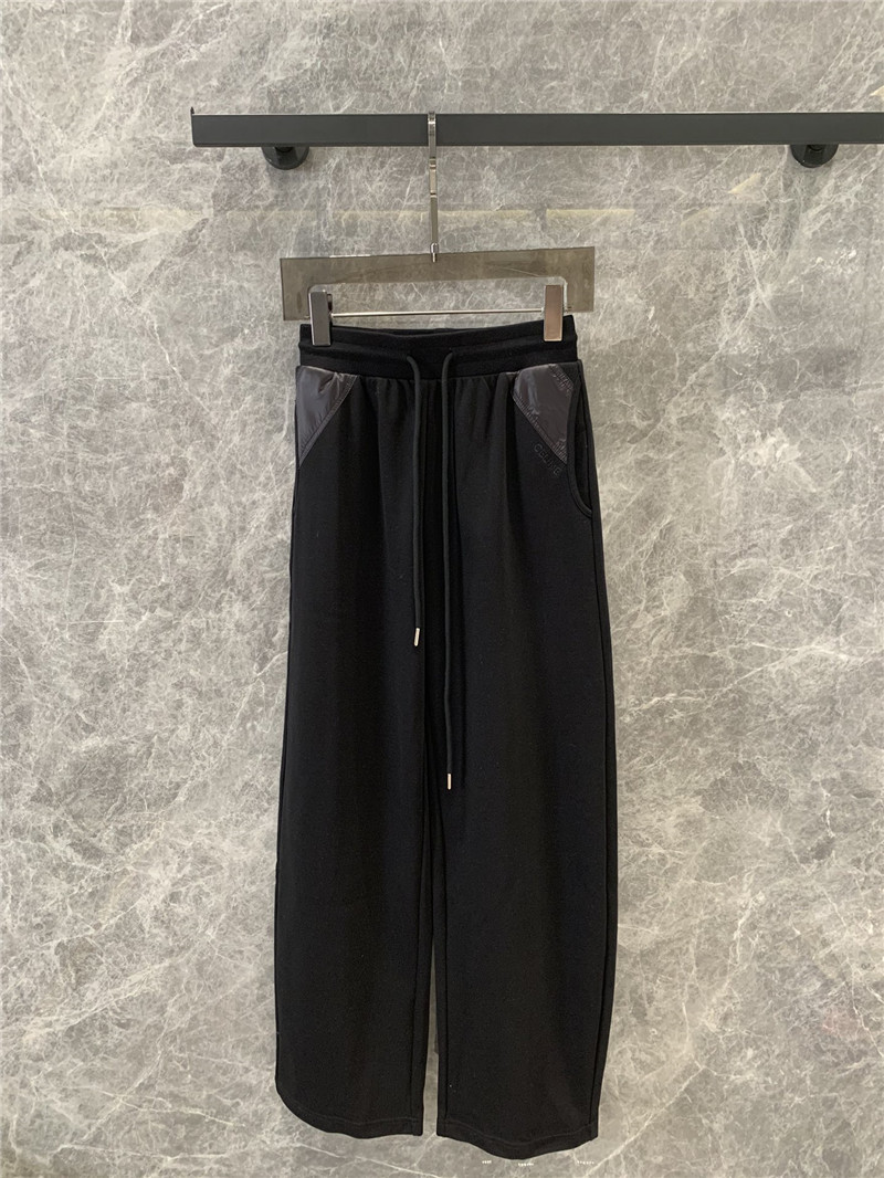 Ce1i*e black wide-leg sweatpants