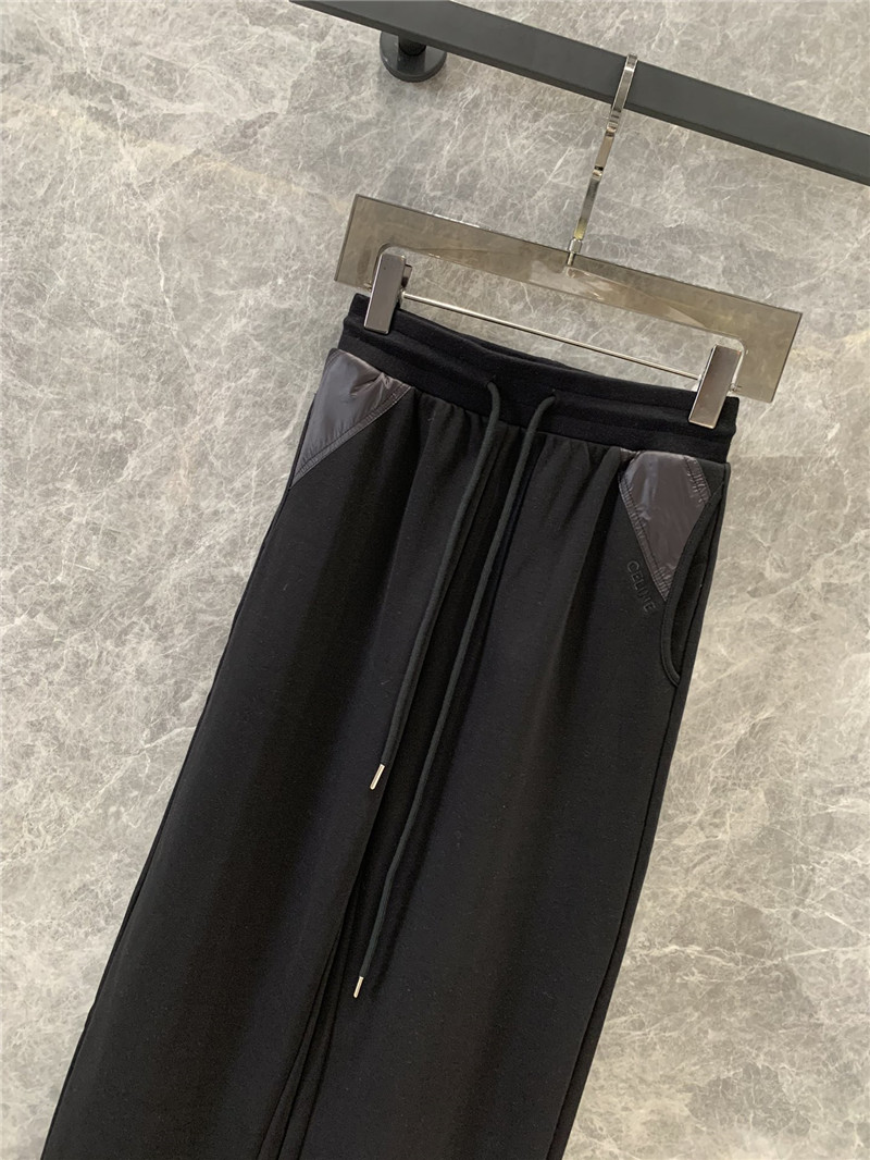 Ce1i*e black wide-leg sweatpants