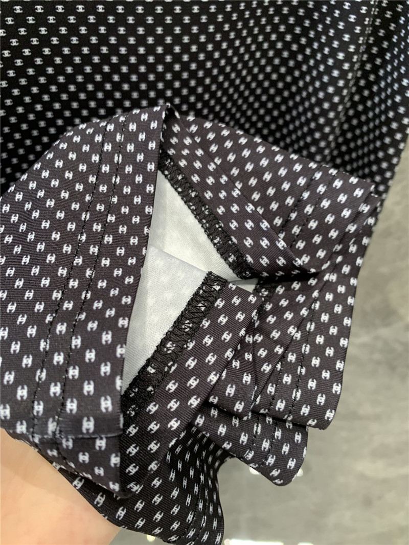 Ch**el logo polka dot elastic ribbon skirt replica clothing