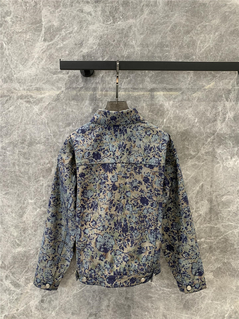 D10r vintage french jacquard denim jacket replica clothes