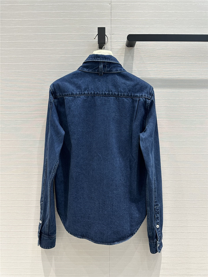L0ew* bow tie lapel denim shirt replica clothing sites