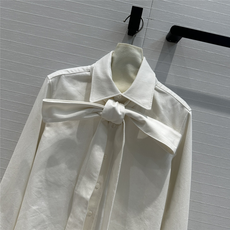 L0ew* bow tie lapel denim shirt replica clothing sites