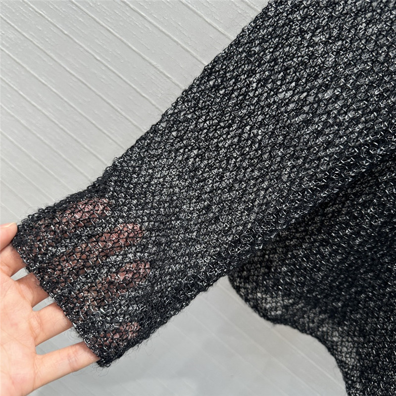 D10r black and silver mohair pullover sweater replicas clothes