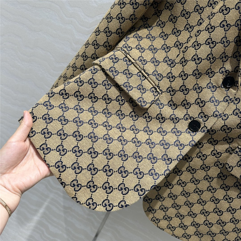 Gvc*1 double g monogram jacquard suit jacket replica clothes