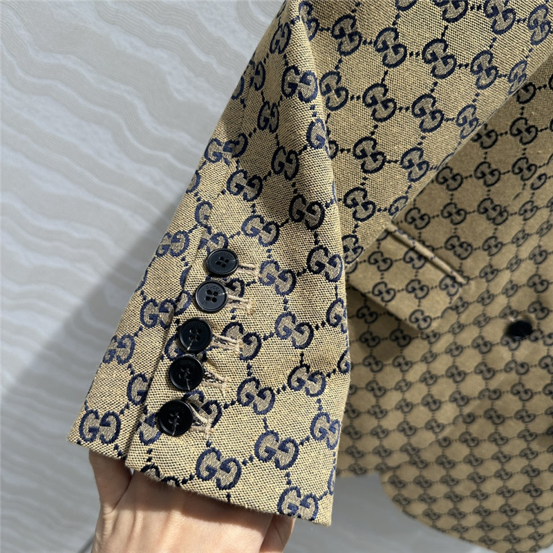 Gvc*1 double g monogram jacquard suit jacket replica clothes