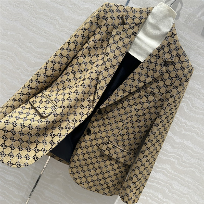 Gvc*1 double g monogram jacquard suit jacket replica clothes