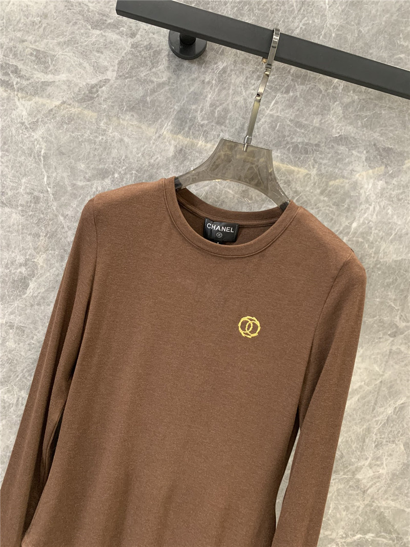 Ch**el long-sleeved t-shirt bottoming shirt replica clothes