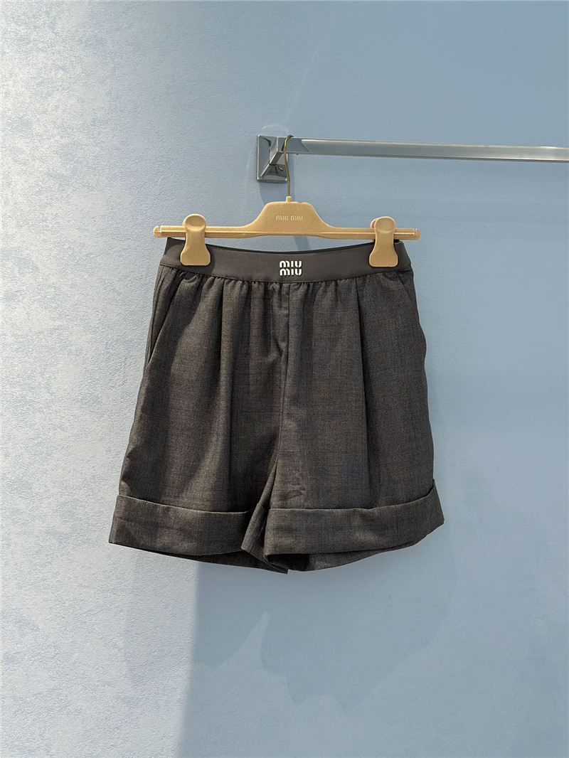 M1um1u dark pattern hem shorts replica clothing sites