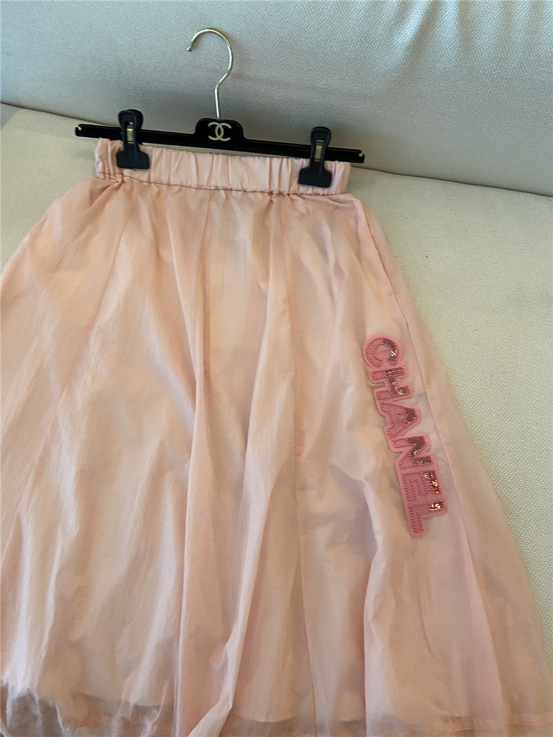 Ch**el new see-through pink skirt replicas clothes