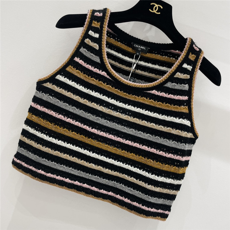 Ch**el hollow woven contrast vest replica d&g clothing