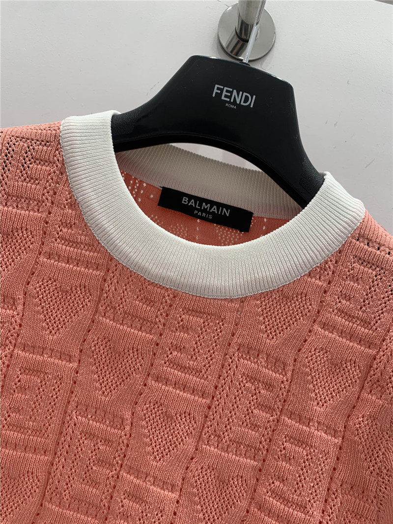 Balmain new knitted round neck short sleeves replica clothing sites