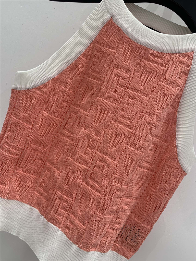 Balmain knitted halter neck vest cheap replica designer clothes