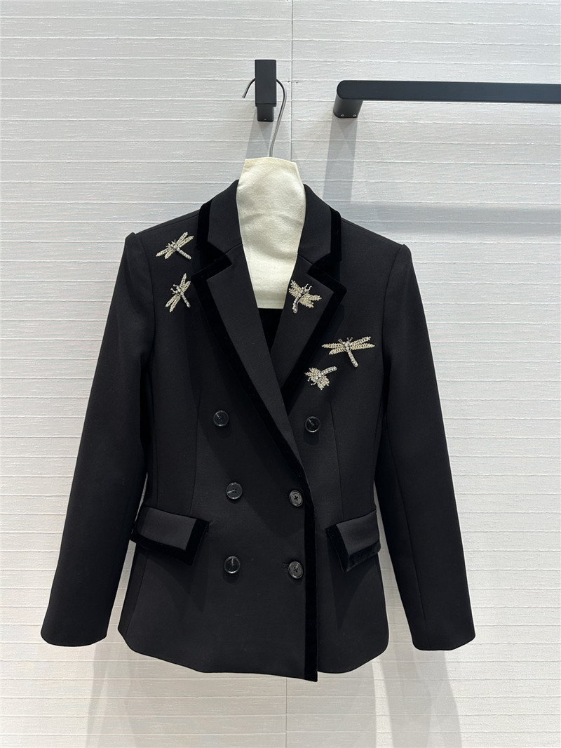 D10r velvet trim double breasted suit jacket replica d&g clothing