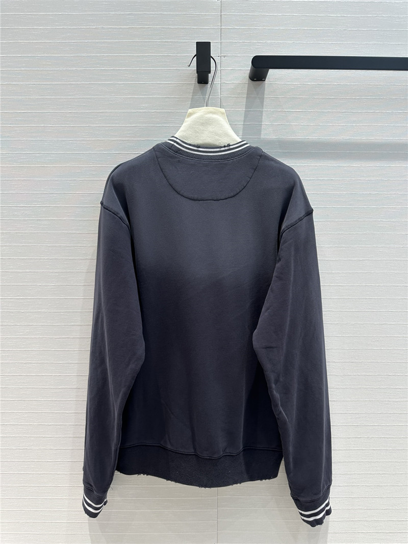 Pra*a old gradient washed round neck sweatshirt replicas clothes