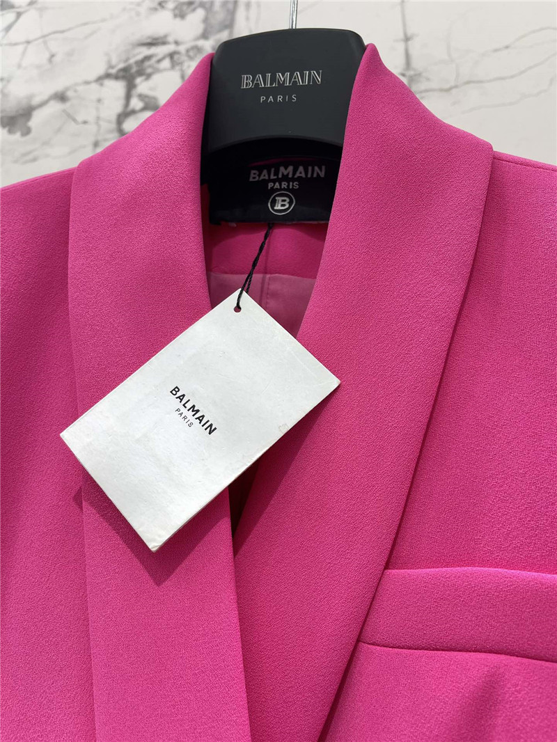 Balmain double-breasted gold buttoned suit replica clothing