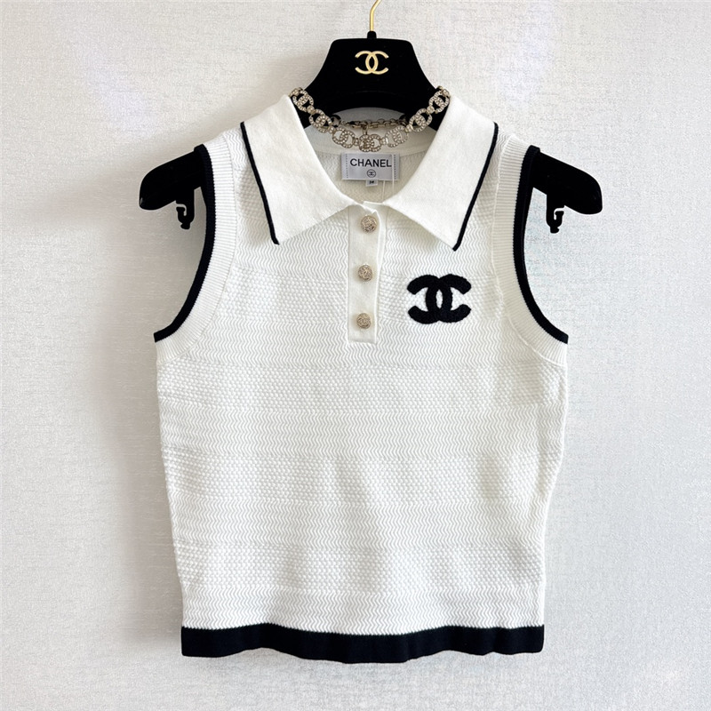 Ch**el polo collar vest replica d&g clothing