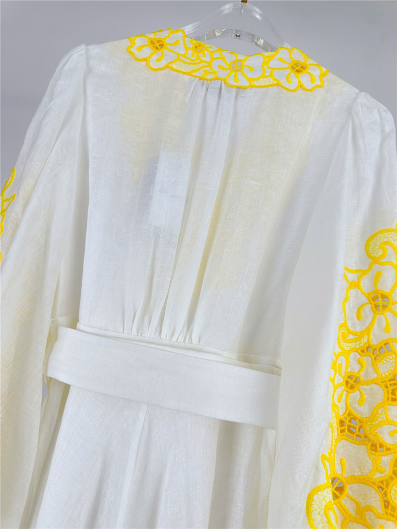 zimm embroidery detail long dress replica clothes