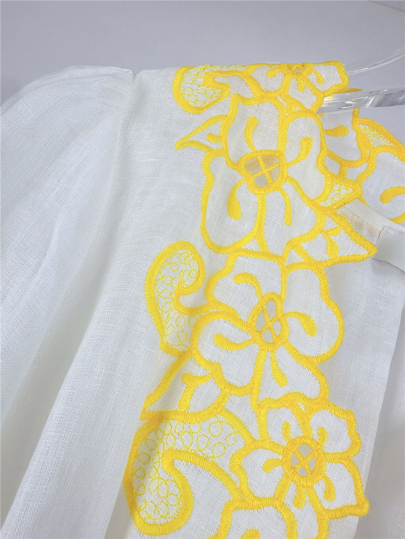 zimm embroidery detail long dress replica clothes