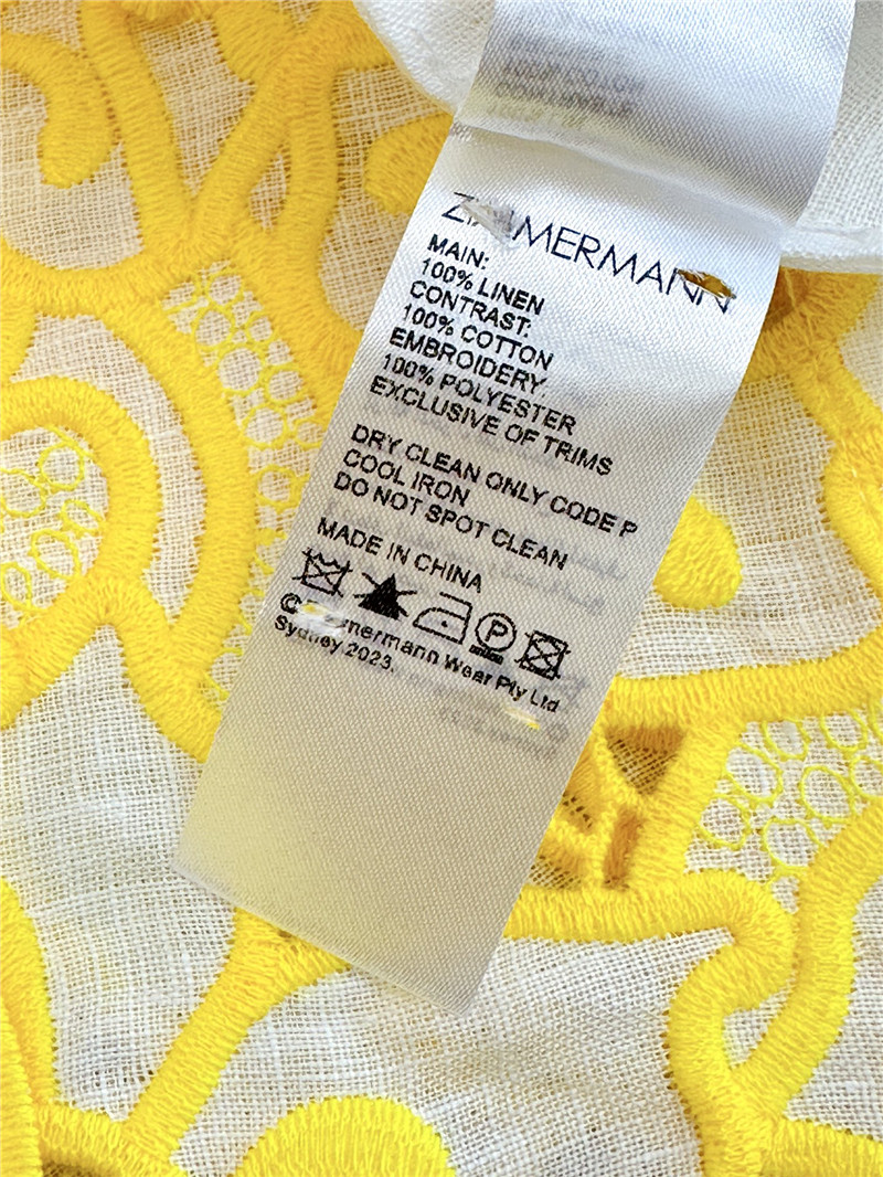 zimm embroidery detail long dress replica clothes