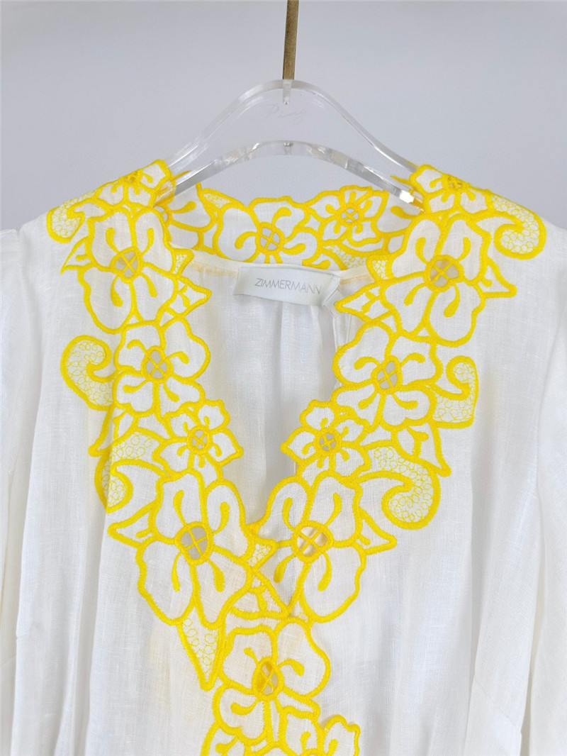zimm embroidery detail long dress replica clothes