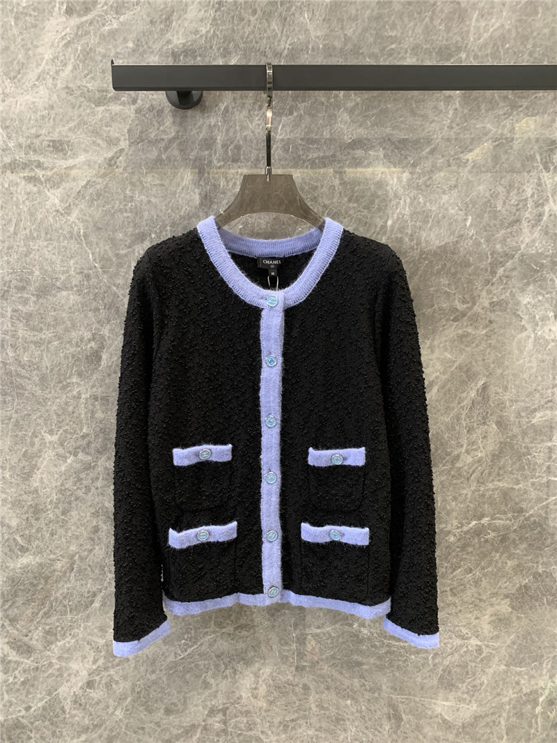 Ch**el long-sleeved knitted cardigan replica clothing