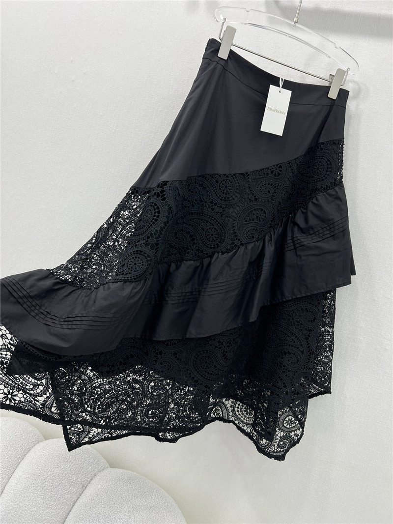 Zimm water-soluble lace patchwork irregular skirt replica clothes
