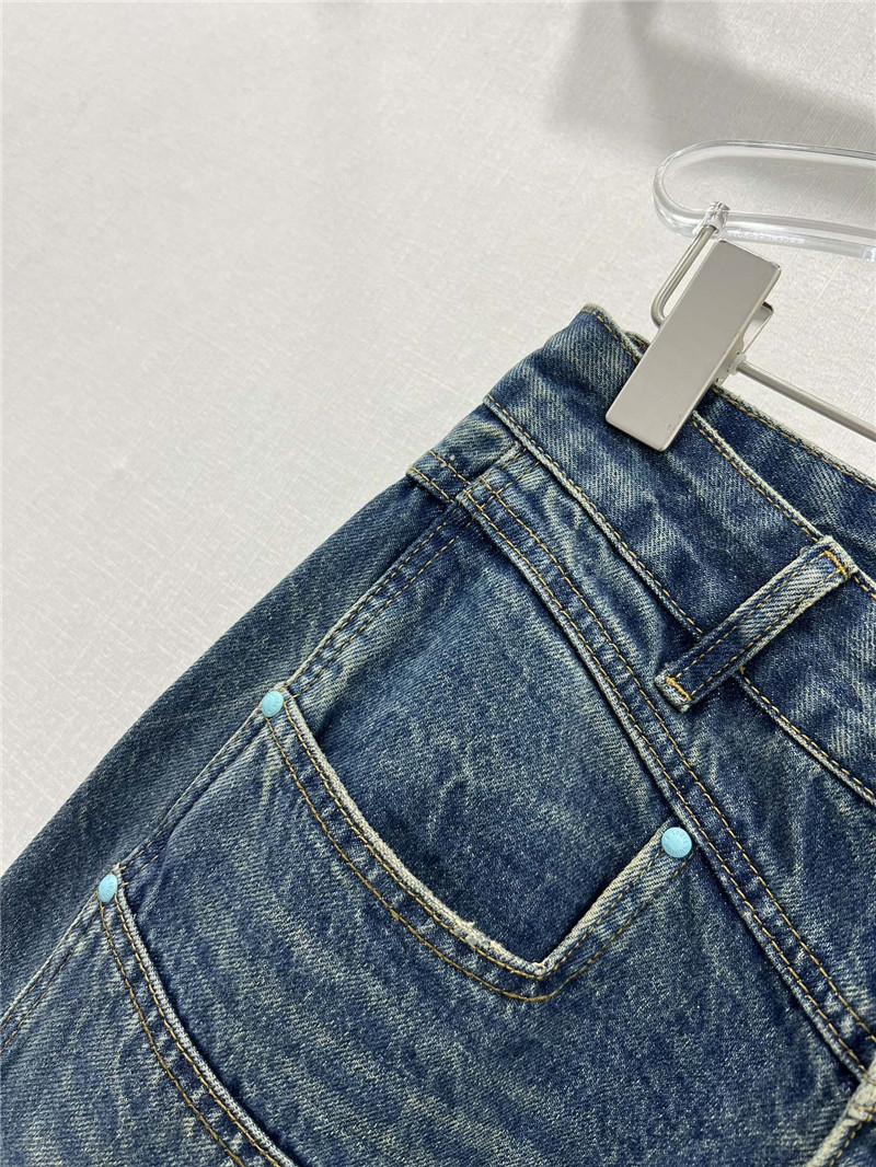 l0vis Vvtt0n lv washed color ripped straight jeans replica clothes
