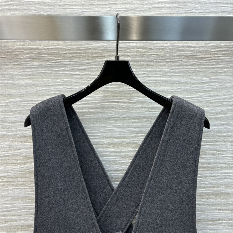 Ce1i*e high-grade grey wool overalls skirt replica designer clothes