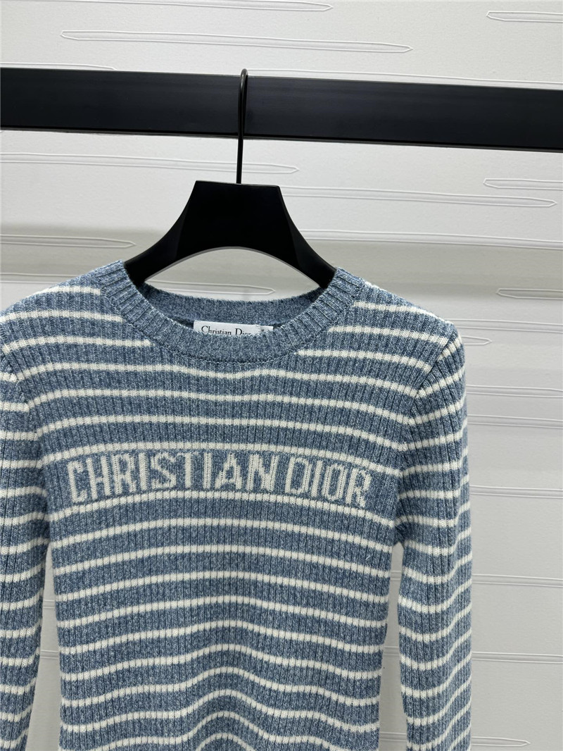 D10r striped jacquard letter knitted long sleeve replica clothing