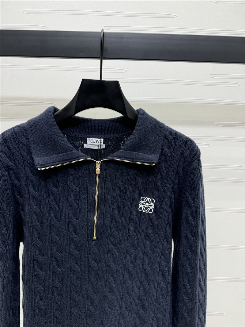 L0ew* lapel long sleeve top replica clothing