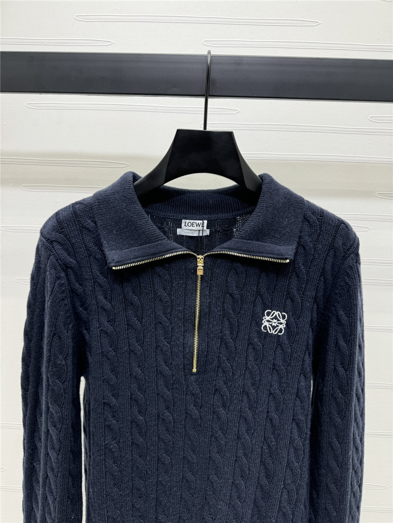 L0ew* lapel long sleeve top replica clothing